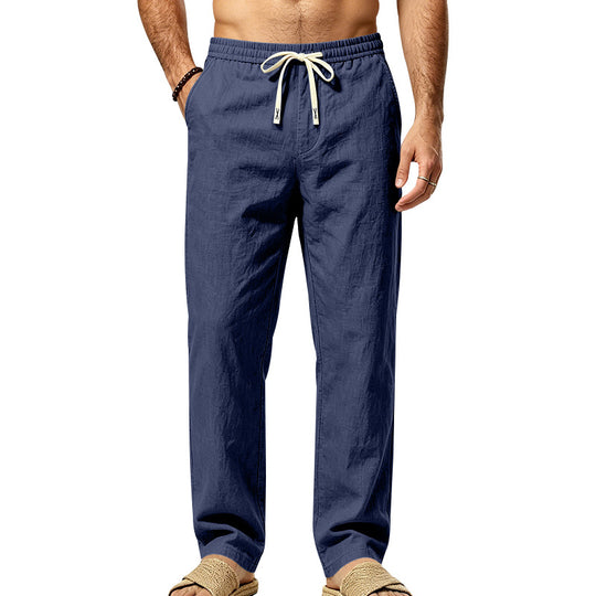 Herren Leichte Relax-Hose mit elastischem Bund, Kordelzug und aufgesetzter Cargotasche Shop Nory