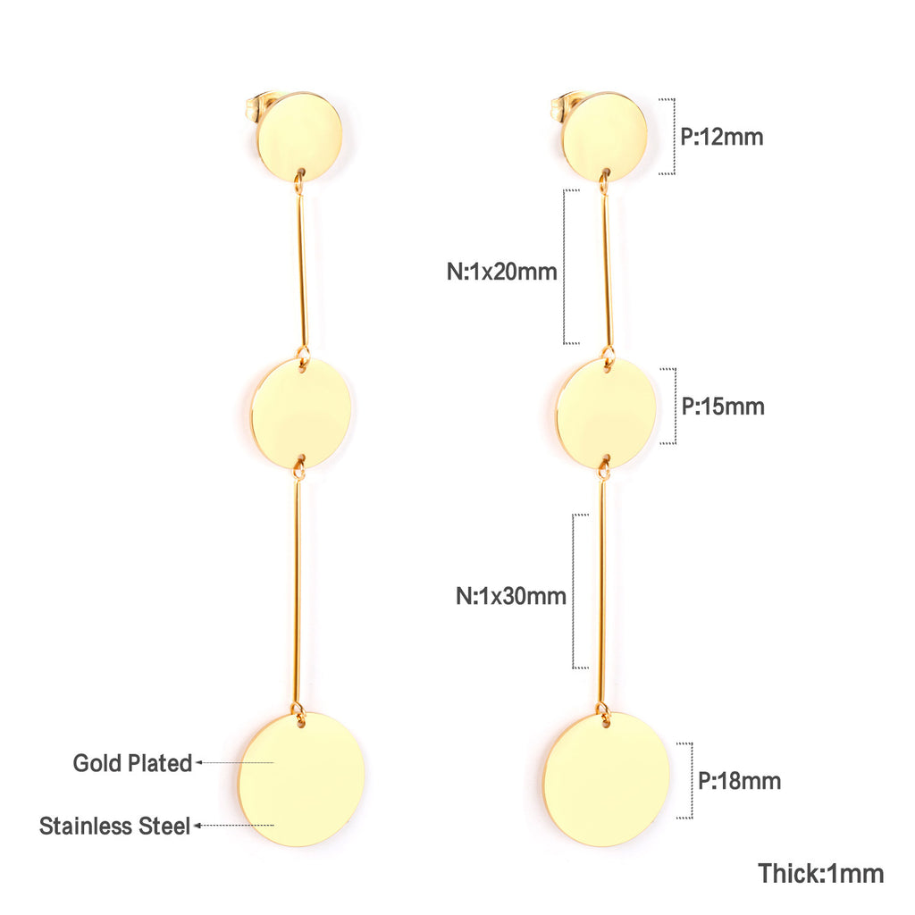 Damen Hängende Ohrstecker mit modernem Ketten-Design und vielseitigem Goldfinish Shop Nory