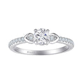 Damen-Verlobungsring mit funkelndem Marquise-Hauptstein und kunstvollem Zirkonia-Besatz Shop Nory