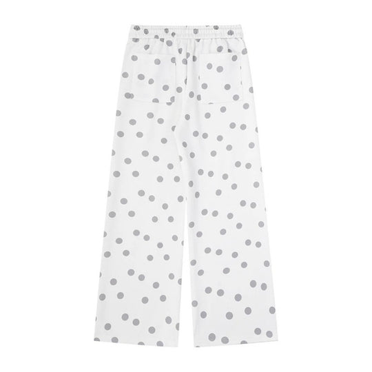 Damen Weite Lounge‑Hose mit Komfortbund, Polka‑Dot‑Allover und verspieltem Cartoon-Print Shop Nory