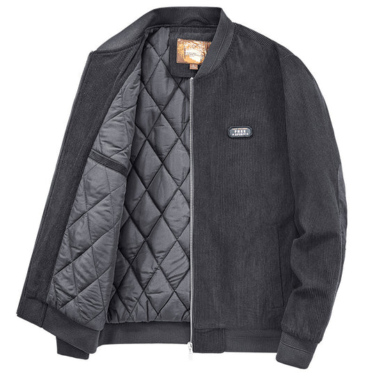 Herren Kord-Bomberjacke mit gesteppter Thermofütterung und Rippbündchen Shop Nory