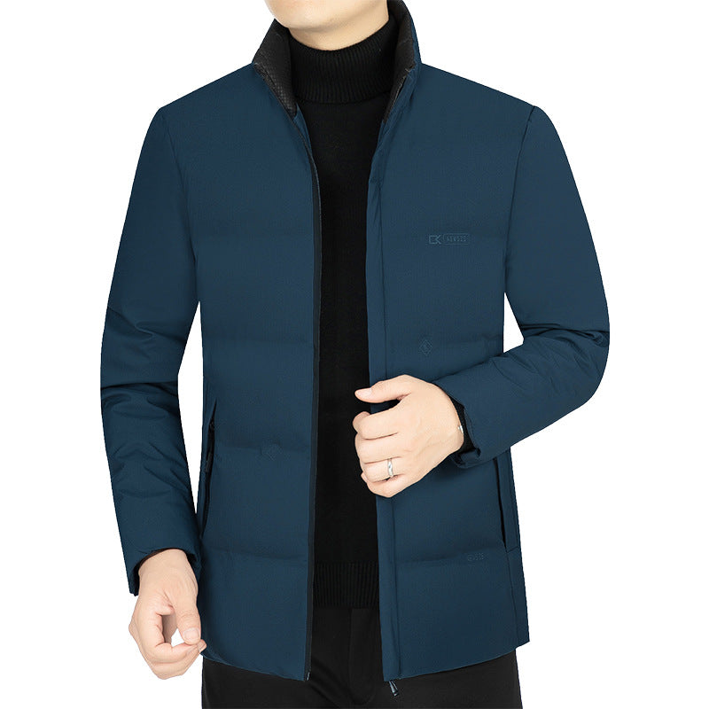 Herren Leicht wattierte Stehkragen-Funktionsjacke mit schlanker Silhouette Shop Nory