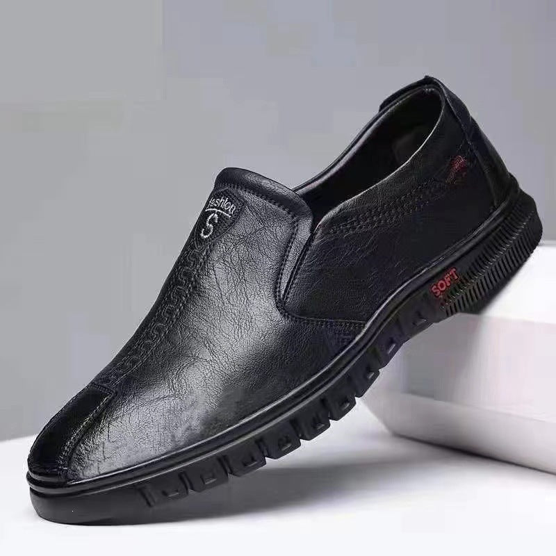 Herren Elegante und Bequeme Slip-On Lederschuhe Shop Nory