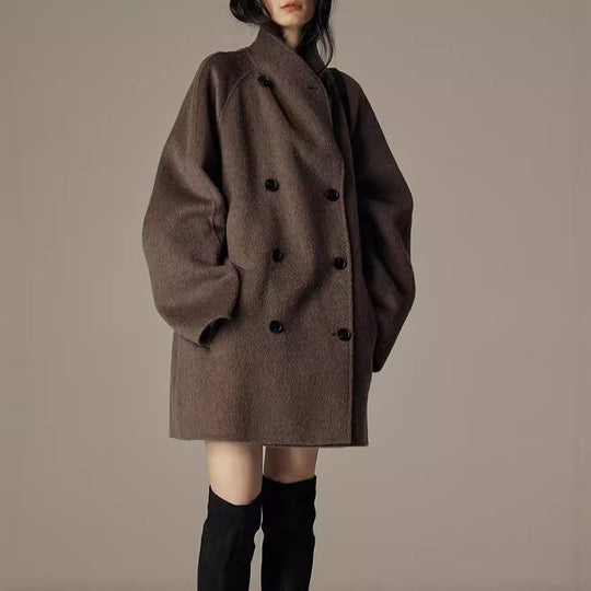 Damen Modische Oversized Wool-Mantel Shop Nory