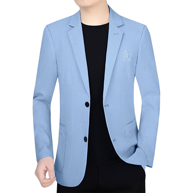 Herren Schmal geschnittenes Einreihiges City-Blazer mit strukturierter Wollmischung Shop Nory