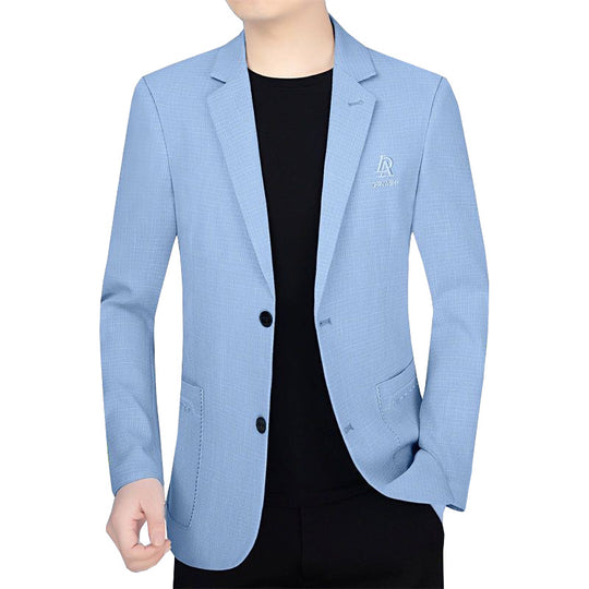 Herren Schmal geschnittenes Einreihiges City-Blazer mit strukturierter Wollmischung Shop Nory