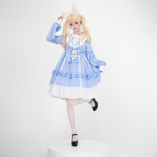 Damen Verspieltes Kostümkleid mit Rüschen und Teddybär-Motiv Shop Nory