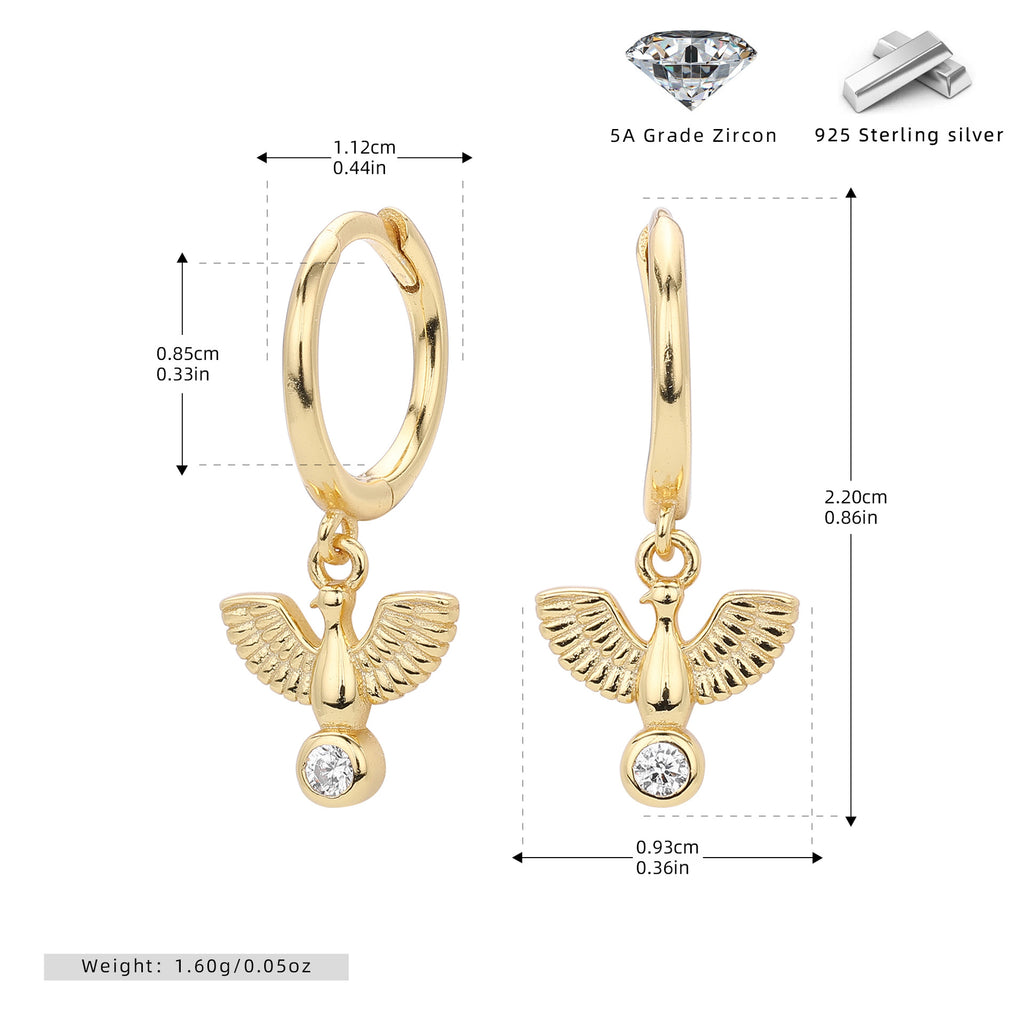 Damen Ohrhänger im engelsgleichen Design aus hochwertigem 925 Sterling Silber Shop Nory
