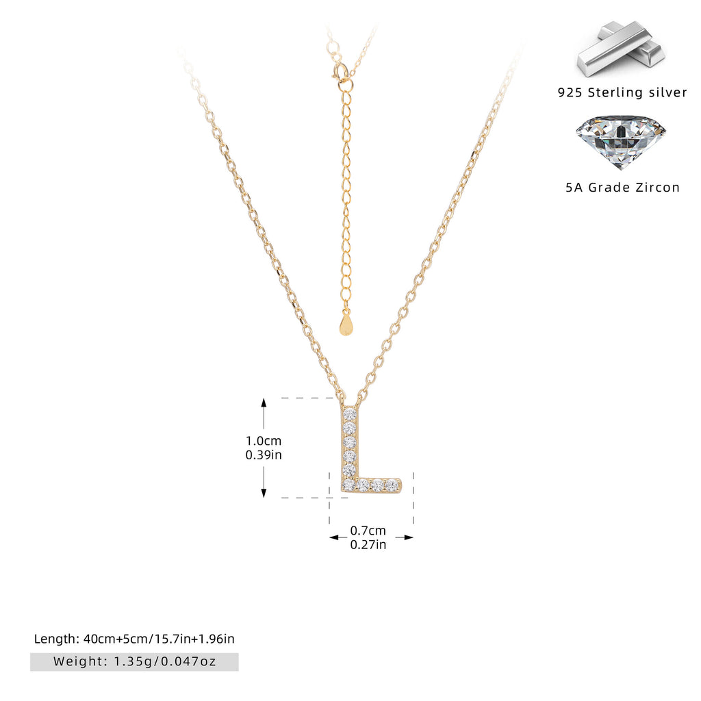 Damen Halskette mit Z-Anhänger und funkelnden Zirkonia Shop Nory