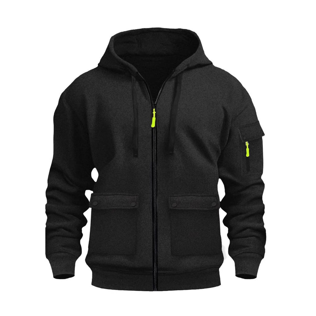 Herren funktionale Kapuzenjacke mit mehreren Taschen