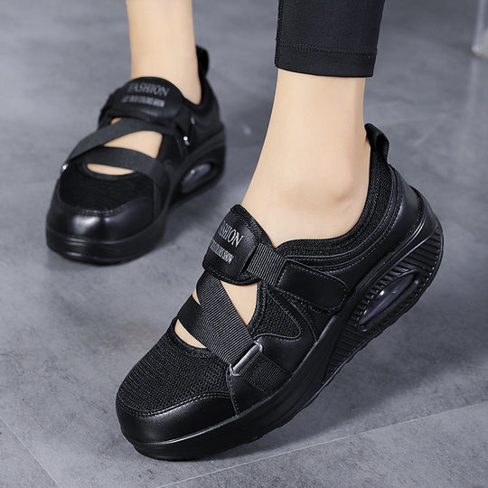 Damen Bequeme und luftige Sneakers mit verstellbarem Klettverschluss