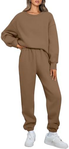 Damen nan Relaxed-Loungewear-Set mit Oversize Rundhals-Sweatshirt und taillierter High-Waist Jogginghose aus French Terry Shop Nory