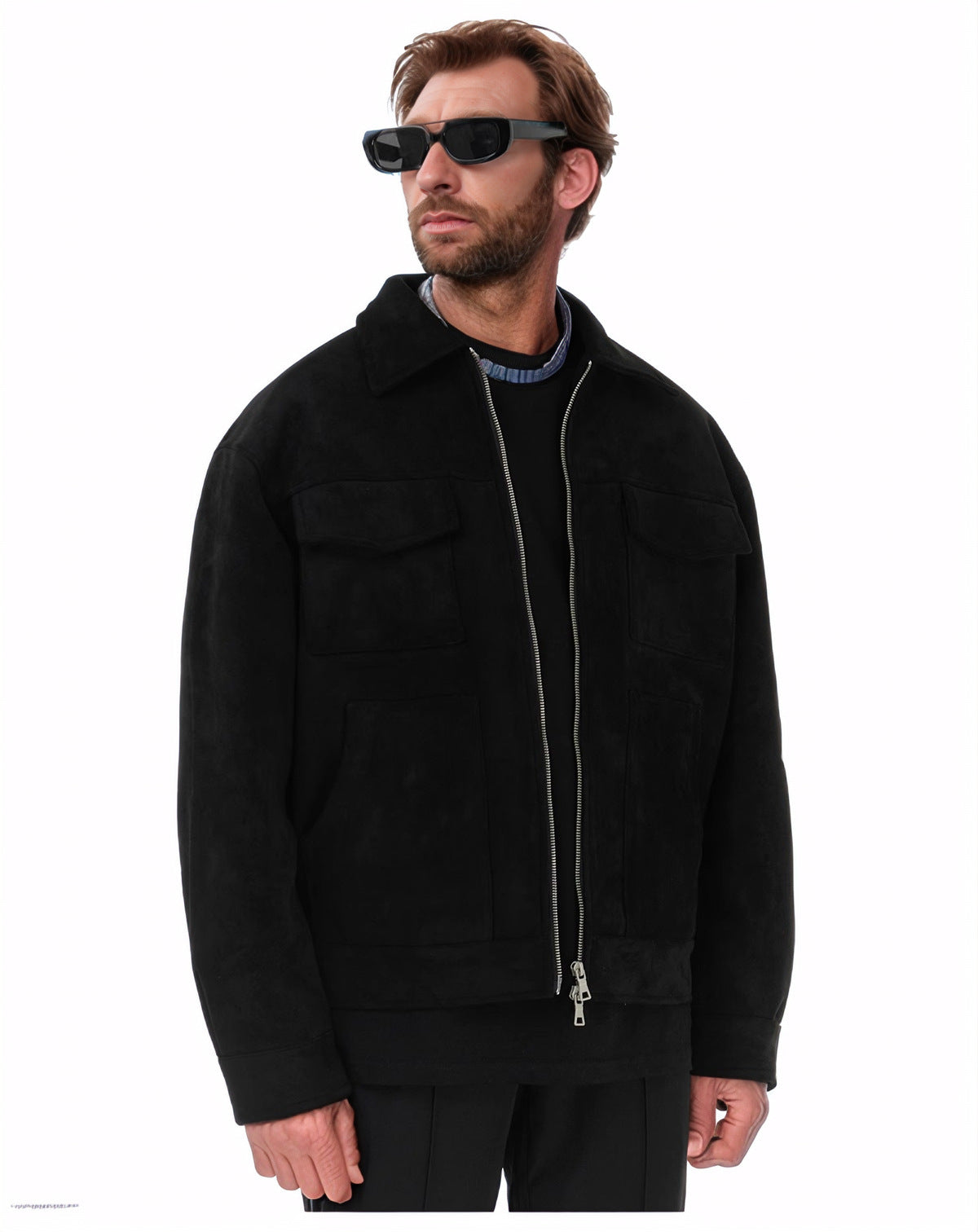 Herren lässige Suede Jacke