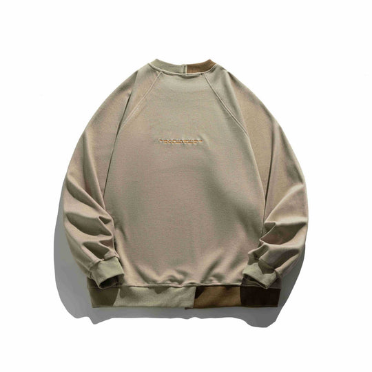 Herren Komfortabler Baumwoll-Sweatshirt mit Kontrastbündchen und Sticklogo Shop Nory