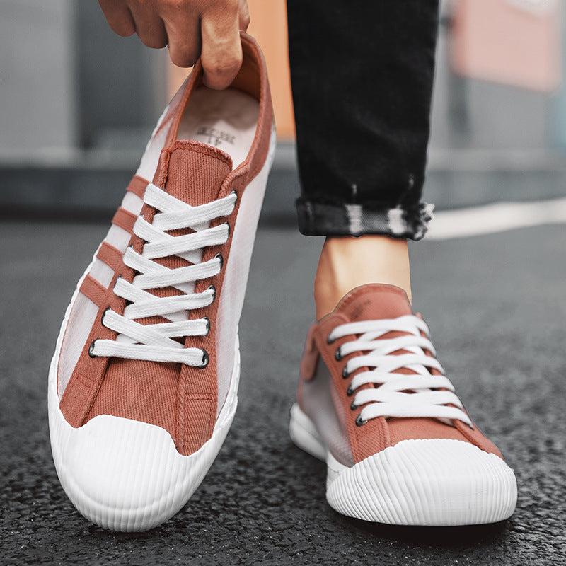 Herren atmungsaktive Low-Top Sneaker mit transparenten Mesh-Einsätzen Shopy Nory