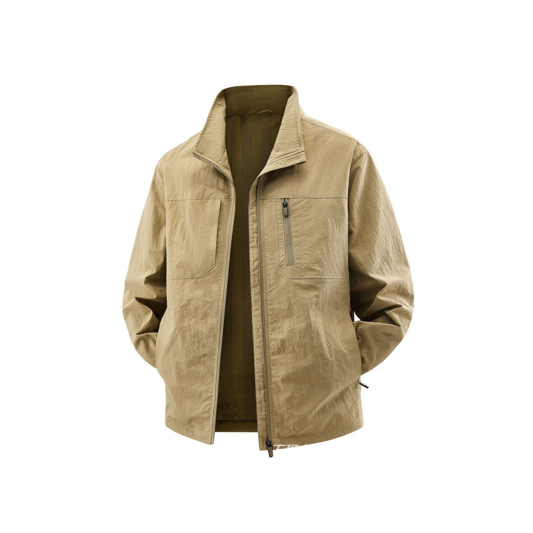 Herren Leichte Field-Utility-Jacke mit Mesh‑Futter, Stehkragen und Reißverschlusstaschen Shop Nory
