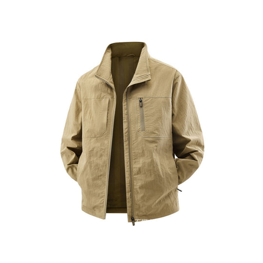 Herren Leichte Field-Utility-Jacke mit Mesh‑Futter, Stehkragen und Reißverschlusstaschen Shop Nory