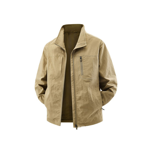 Herren Leichte Field-Utility-Jacke mit Mesh‑Futter, Stehkragen und Reißverschlusstaschen Shop Nory