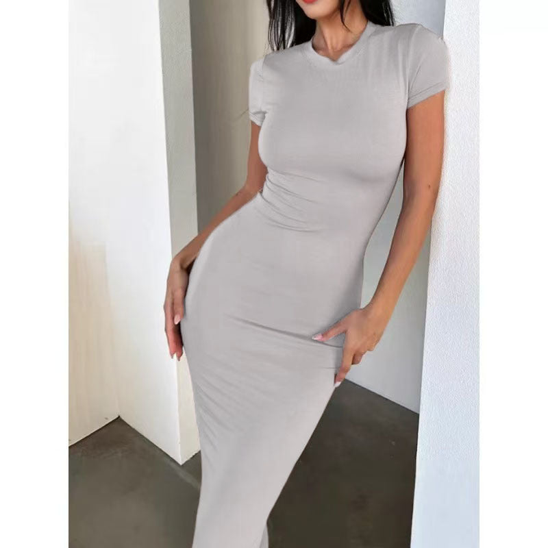 Damen lässiges Skirt- und T-Shirt-Set mit bequemer Passform