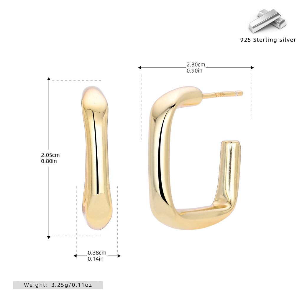 Damen Ohrhänger aus 925 Sterling Silber mit modernem minimalistischen Design Shop Nory