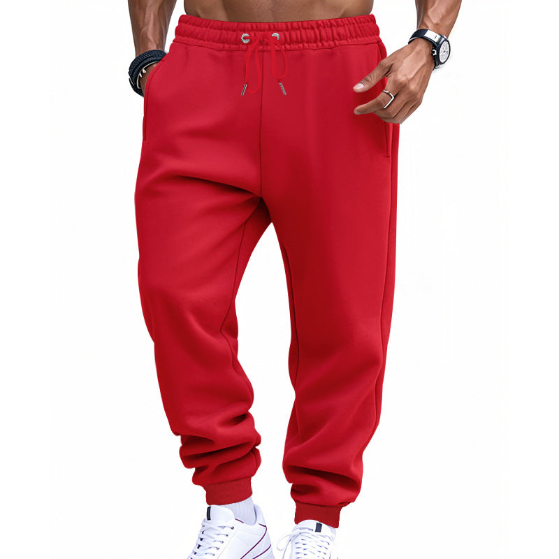 Herren nan sportliche Sweat-Jogginghose mit elastischem Tunnelzugbund, Rippbündchen und tiefen Eingrifftaschen