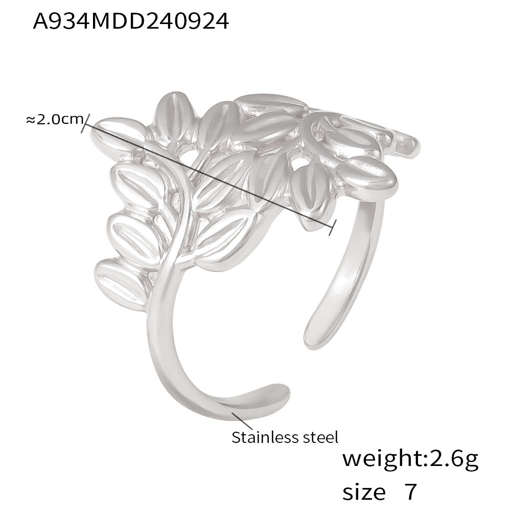 Damen Offene Ringe mit Pflanzenmuster Shop Nory