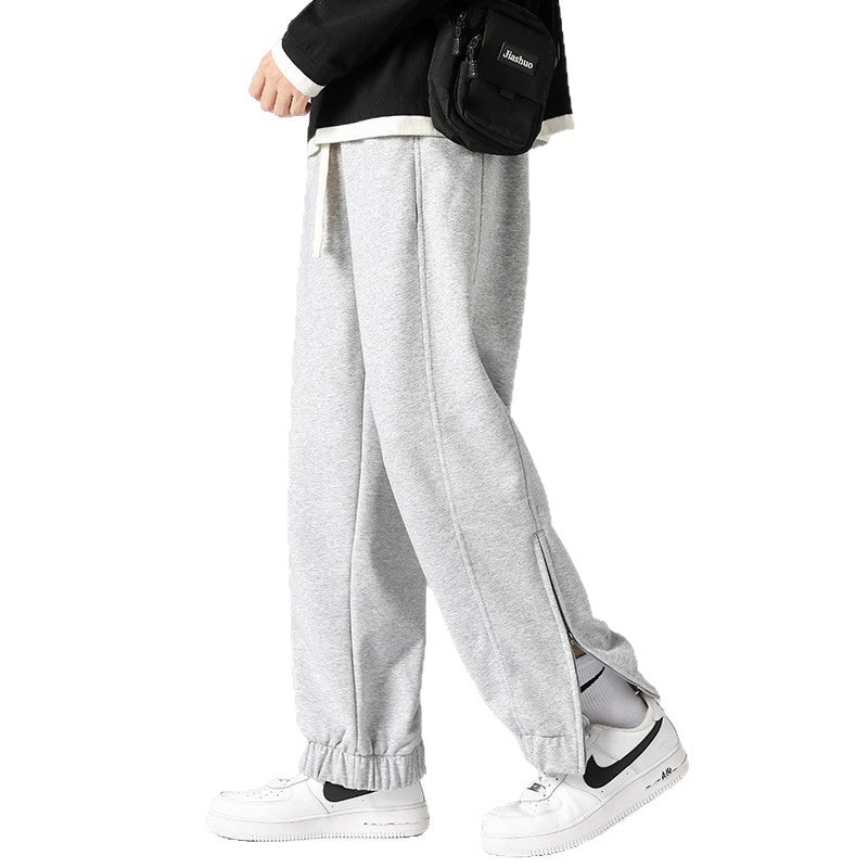 Herren weite Jogginghose mit seitlichem Reißverschluss‑Schlitz, elastischem Bund & Kordelzug Shop Nory