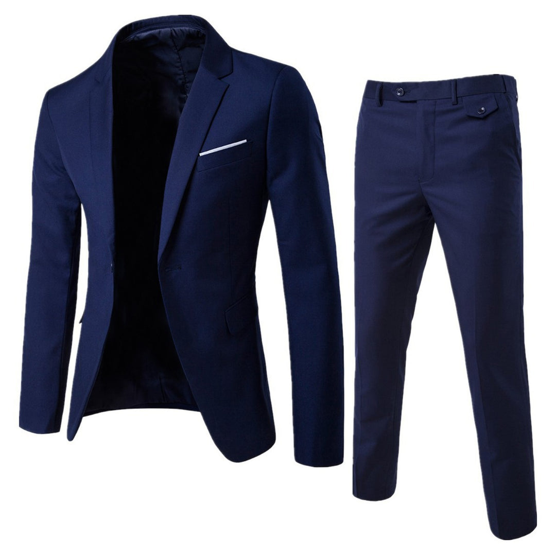 Herren Zweiteiliger Slim-Fit Anzugset mit tailliertem Sakko und schmaler Anzughose Shop Nory