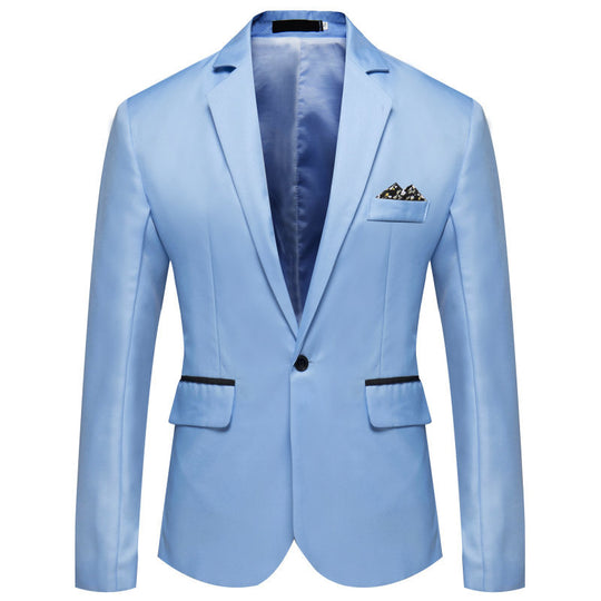 Herren Slim-Fit Smoking-Sakko mit Ein-Knopf‑Verschluss und kontrastierten Pattentaschen Shop Nory