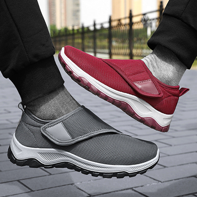 Herren nan atmungsaktiver Slip-On Mesh-Sneaker mit Klettverschluss, gepolsterter Komfortsohle und rutschfester Profilsohle Shop Nory