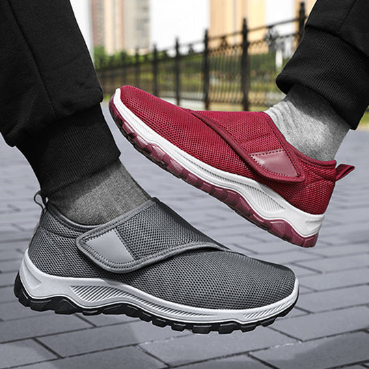 Herren nan atmungsaktiver Slip-On Mesh-Sneaker mit Klettverschluss, gepolsterter Komfortsohle und rutschfester Profilsohle Shop Nory