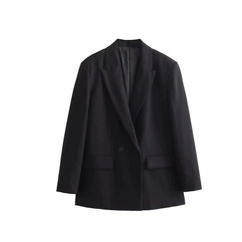 Damen Doppelreihiger Boxy-Blazer mit kastiger Silhouette und Reverskragen Shop Nory