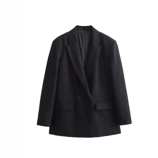 Damen Doppelreihiger Boxy-Blazer mit kastiger Silhouette und Reverskragen Shop Nory