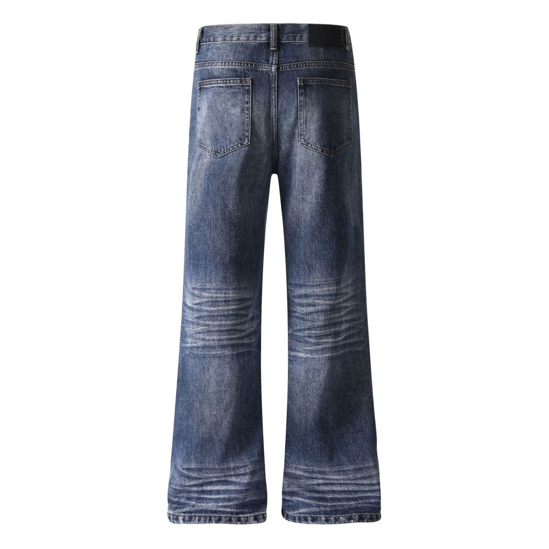 Damen weite Cropped-Jeans mit hoher Taille und Used-Effekt Shop Nory