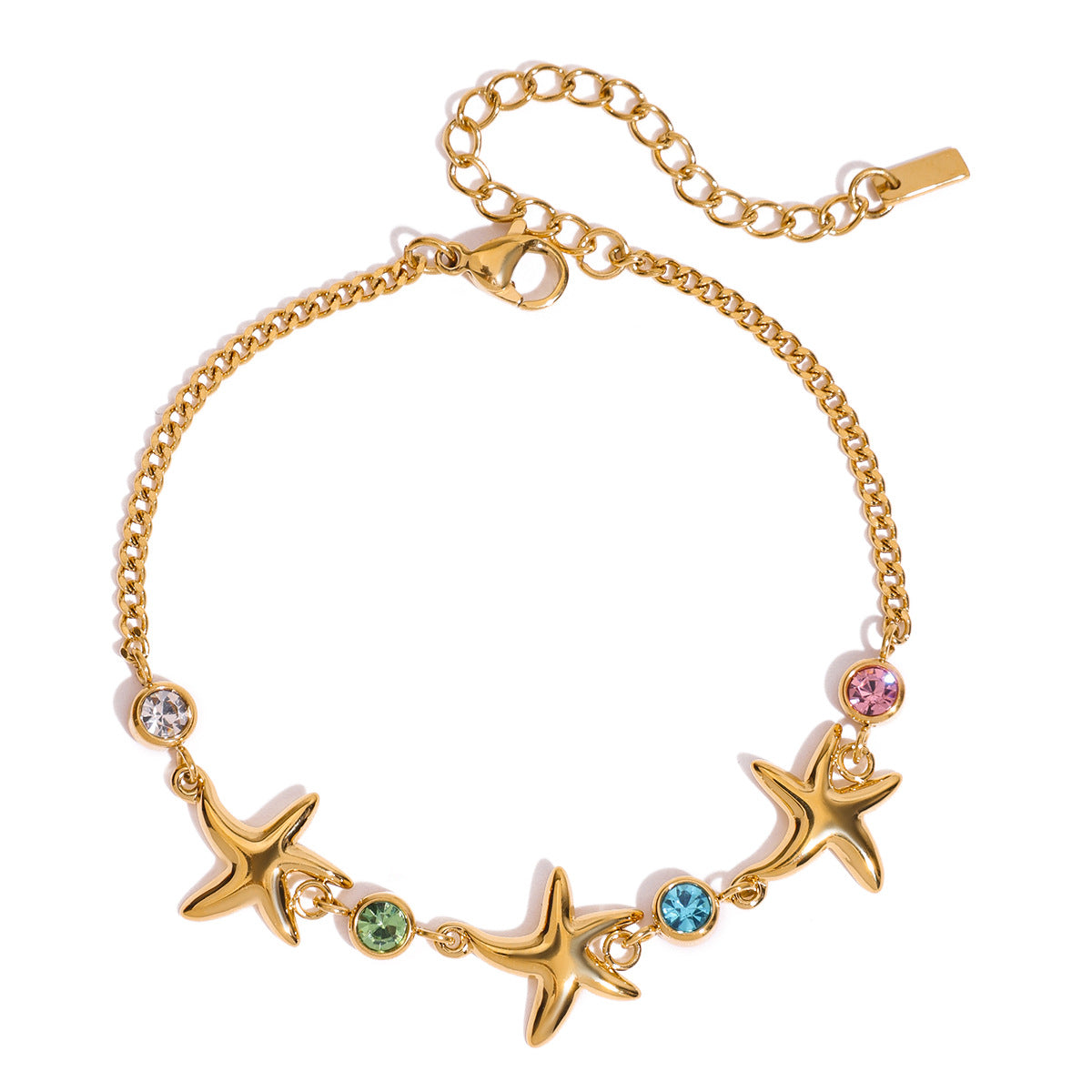 Damen Armband mit funkelnden Sternenmuster aus hypoallergenem Edelstahl Shop Nory