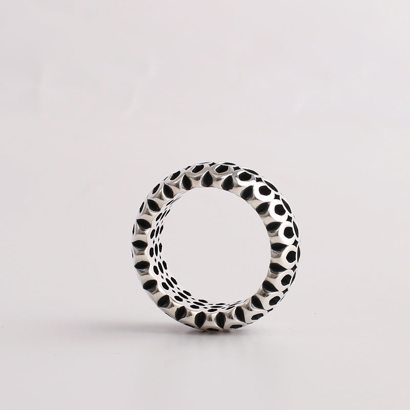 Damen Modischer Ring mit kunstvollem Lochdesign Shop Nory