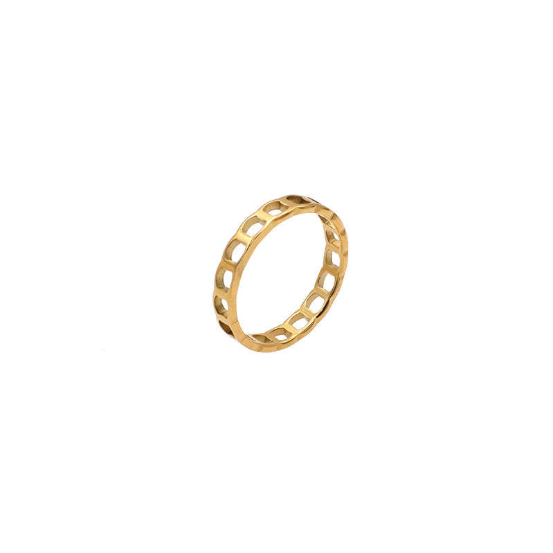 Damen Moderner Ring mit geometrischem Design und feiner Struktur Shop Nory