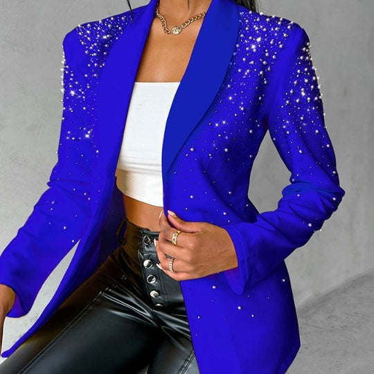 Damen taillierter Abendblazer mit Perlen- und Strassbesatz Shop Nory