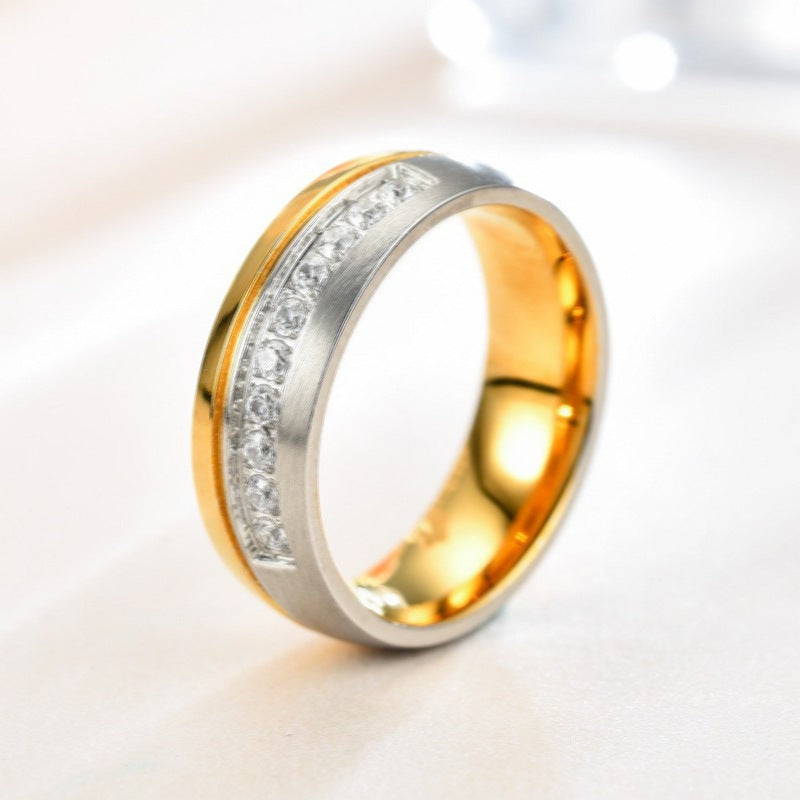 Herren Ring mit hochwertigem, zweifarbigen Oberflächendesign Shop Nory