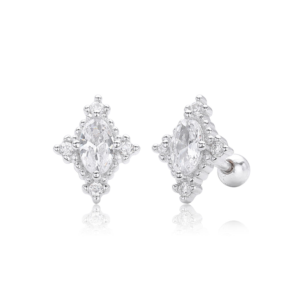 Damen Ohrstecker mit funkelnden Zirkon-Akzenten und hochwertiger 925 Sterlingsilberfassung Shop Nory