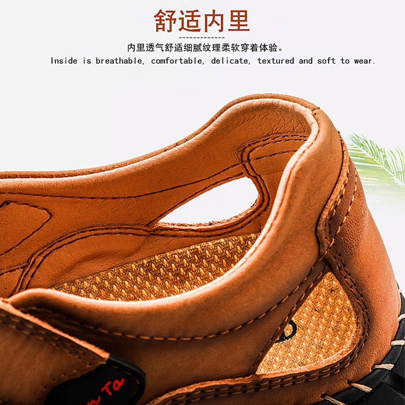 Herren Sandalen mit atmungsaktivem Leder