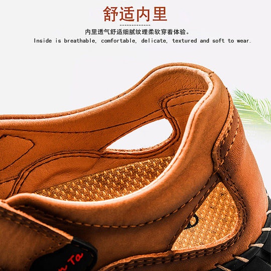 Herren Sandalen mit atmungsaktivem Leder