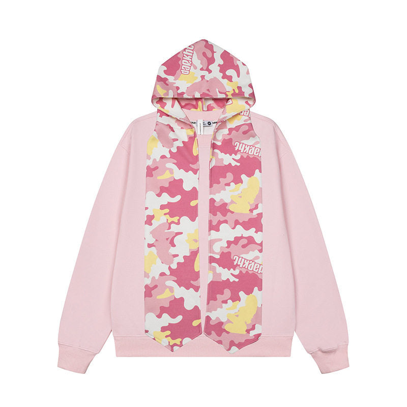 Damen Kapuzen-Sweatshirt mit überlanger Schal‑Optik und Frontzip Shop Nory