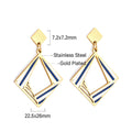 Damen Hängende geometrische Ohrringe aus goldplattiertem Edelstahl Shop Nory