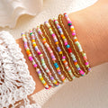 Damen Armband-Set mit bunten Perlen und funkelnden Akzenten Shop Nory
