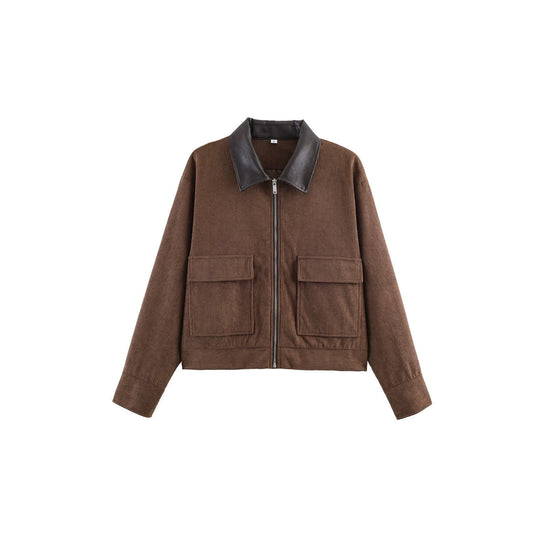 Damen Modische Jacke mit zwei aufgesetzten Taschen