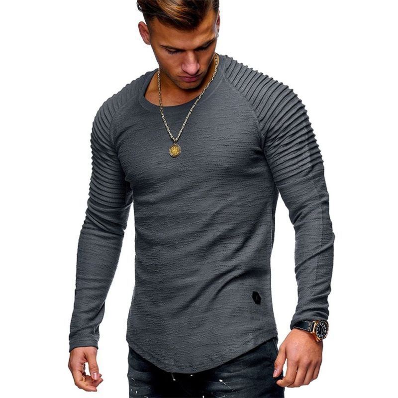 Herren Langarmshirt mit strukturiertem Design