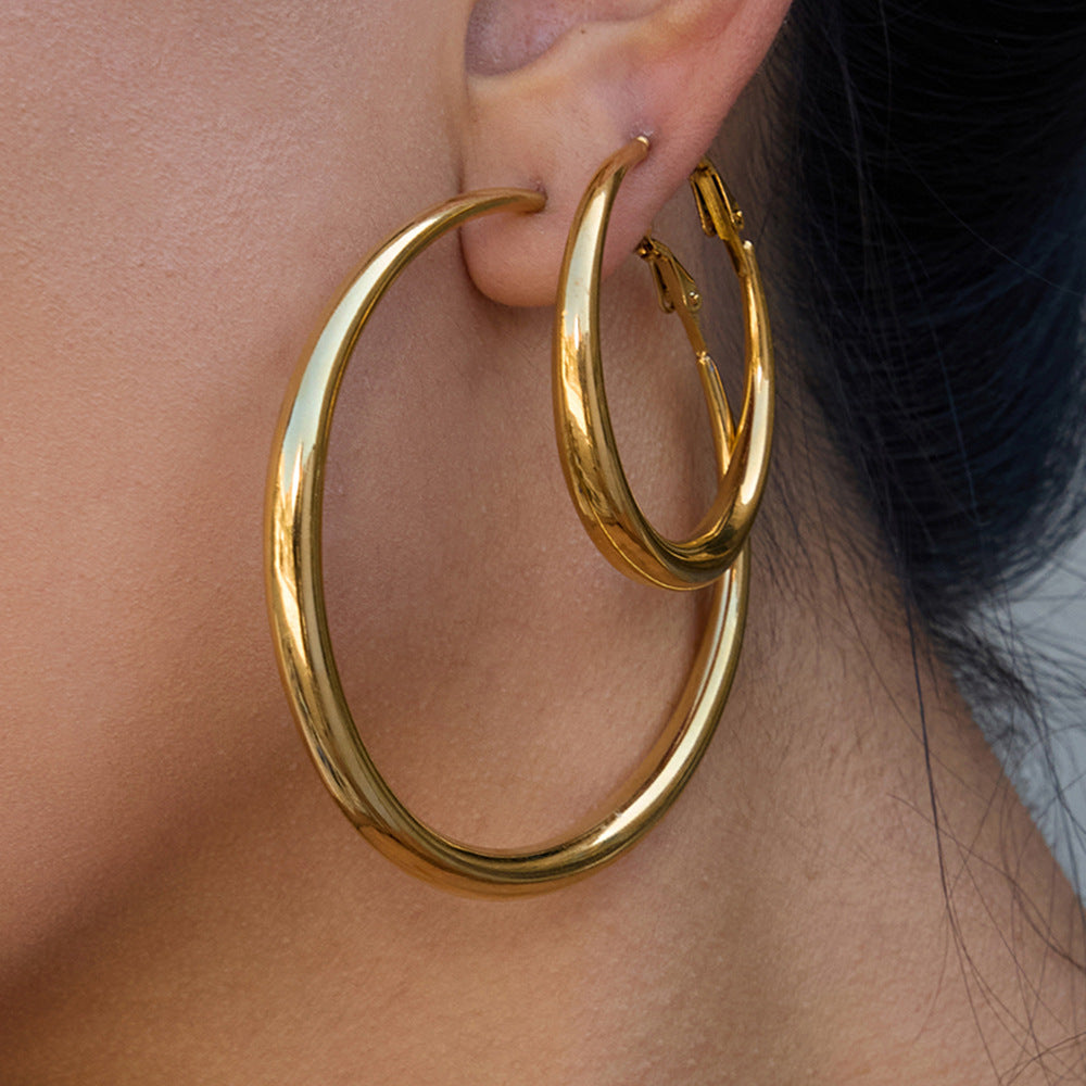 Damen Creolen mit hypoallergenem und wasserfestem Design aus hochwertigem Edelstahl Shop Nory