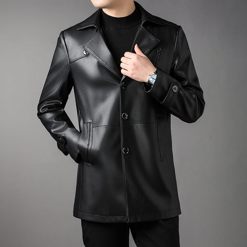 Herren Modische Kunstlederjacke Shop Nory