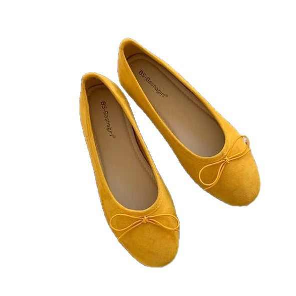 Damen elegante Ballerinas mit dekorativer Schleife